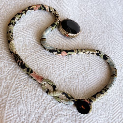 Tibetan Onyx & Coral Necklace