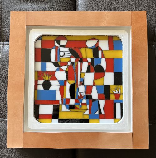 Torres Garcia Circles and Squares Collection Mosaic #4 of 4: Dos Figuras Constructivas