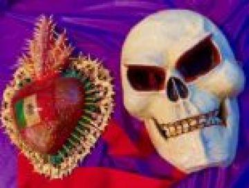Sacred Heart & Skulls (Traditional Mexican Paper Mache)