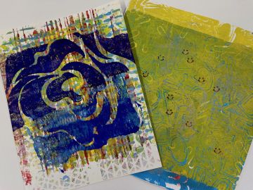 Creating with Gel Plates, Mark Making and Stencils, ages 9 - 12